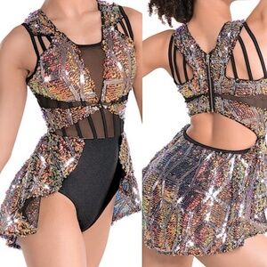 Revolution 10th House Magellanic Dance Costume TH24165 iridescent sequin size SA